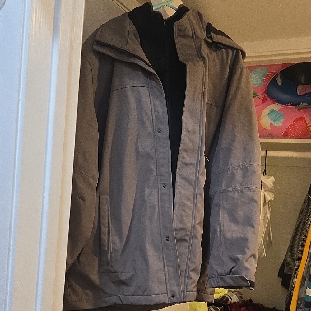 Weatherproof Gray Performance Jacket High Collar … - image 1